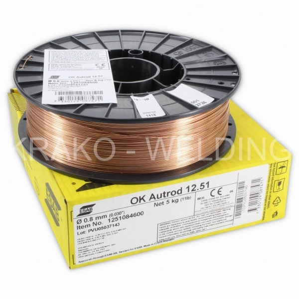 Svařovací drát ESAB OK AUTROD 12.51 pr.0,8mm 5kg